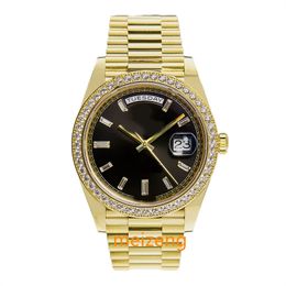 Brand world 2024 watch Best bp factory version Day-Date 40 Watch 40MM Black Diamond Index Dial Yellow Gold 228348RBRautomatic watch 2-year warranty mens watches