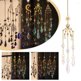 Garden Decorations Suncatcher Crystal Rainbow Chaser Wind Chimes Moon Glass Sun Decor Hanging Home Pendants Car Catcher Window Outdoor U5K0