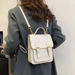 School Bags High Quality Small Women's Backpack Luxury Design Soild Color Women Anti Theft Back Pack Korea Lady Travel Bagpack Knapsack