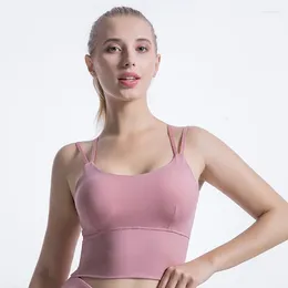 Yoga Outfit Naked Feel Sports Bras Push Up Crop Tops Workout Fitness With Removable Pads Running For Women Soft Breathable
