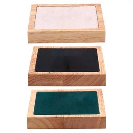 Jewellery Pouches Wooden Velvet Tray Organiser Multi-Functional Storage Display Trays For Bracelet Earring Ring Chains Tabletop