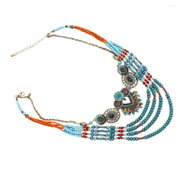 Pendant Necklaces 1pc Bohemian Vintage Style Handmade Beads Necklace For Women (Assorted Color)