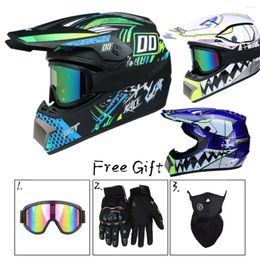 Motorcycle Helmets Safety Motocross Helmet Casco Bicycle Downhill Capacete ATV Cross Child Dot Abs 1KG Unisex