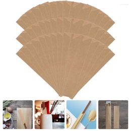 Kitchen Storage 300pcs Disposable Chopsticks Sleeves Kraft Sleeve Covers