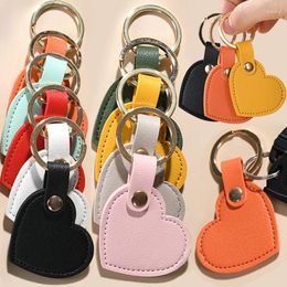 Keychains Leather Heart Key Chain Fashion Shape Keychain Women Car Holder Home Ring Charm Bag Pendant Gift