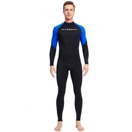 Adult Surfing Wetsuit Mens Nylon Sunscreen Fabric Swimwear Diving Suit Full Snorkelling Body Suits 05mm 240131