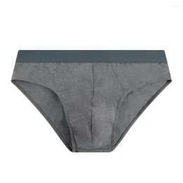 Underpants Men Cotton Brief Sexy U Convex Pouch Briefs Solid Colour Low Waist Bikini Panties Breathable Underwear Elastic Male