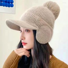 Ball Caps Women Winter Baseball Hats Thickened And Velvet Cycling Ear Protection Fashion Warm Sun Bomber