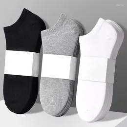 Men's Socks We.Fine 5 Pairs Stockings Soft Breathable Summer For Male Cotton Boat Style Black White Grey Business Men