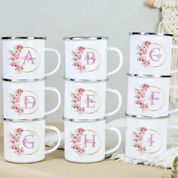 Mugs Personalised Wreath With Name Enamel Cups Christmas Cocoa Chocolate Mug Drink Jiuce Gifts For Child