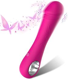 Powerful G Spot Vibrator Female Nipple Clitoris Stimulator Fast Orgasm Soft Dildo Massager Adults Goods Sex Toys for Women 240130