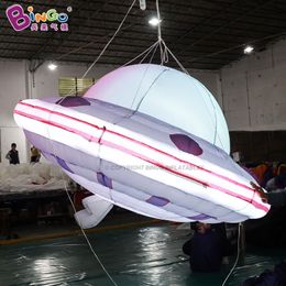 wholesale Outdoor Event Advertising Inflatable Cartoon Spacecraft Add Led Lights Blow Up UFO Models Inflation Space Theme Decoration For