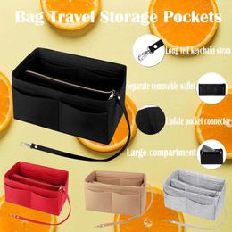 Storage Bags Portable With Zippers Insert Handbag Tote Purse Organizer 10 Pockets Bag In Travel Organizador