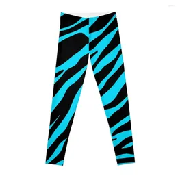 Active Pants Zebra Pattern (blue) Leggings Fitness Clothing Gym Wear Womens