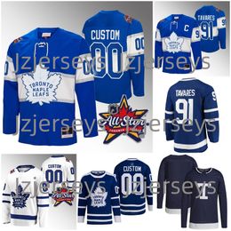 Custom Hockey Jerseys 2024 All-star Patch Royal Throwback Toronto''maple''leafs''mark Giordano 56 Gustafsson 3 Justin Calle Jarnkrok 64 Kampf Kerfoot Lafferty