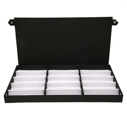 Jewelry Pouches Glasses Display Box Separate Compartments Modern Compact White Fabric Lining Multifunctional Sunglasses Organizer For