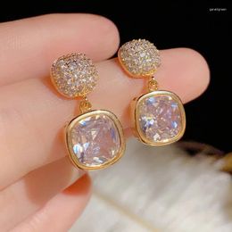 Stud Earrings 32 Styles Ladies Earring Harajuku Fashion Pink Zircon Dangle Women Egirl Sweet Cool 2K Accessories Jewelry 2024