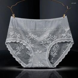 Women's Panties Sexy Ladies High Waist Lace Large Size Cotton Bottom Female Briefs Comfortable Breathable Quality Underwear Women