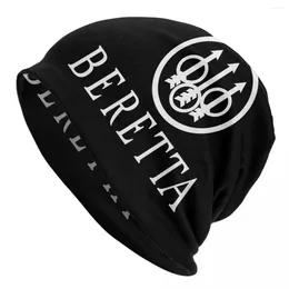 Berets Beretta Gun Logo Beanies Caps Men Women Unisex Streetwear Winter Warm Knitting Hat Adult Military Bonnet Hats