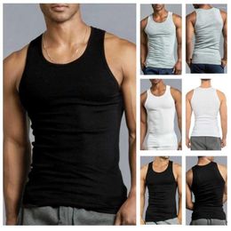 Men's Tank Tops Undershirt Gym Workout Stringer Fitness T Shirt Beater Mens Sleeveless Gyms Vests Cotton Singlets