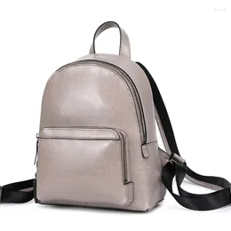 Backpack Chikage Multi-funcrion Leather Women's Bag Fashion Simple European Style Oil Wax Cowhide All-match Exquisite