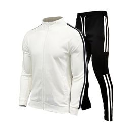 Spring And Autumn Mens Clothing Fashion Trends Simple Durable Washable Twopiece Set For Gym Track Sweat Suit 240124