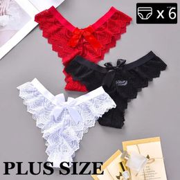 Women's Panties 3/6PCS Sexy Lace Women Underwear Plus Size Briefs Comfort Female Breathable Underpants Intimates Thongs