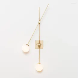 Wall Lamps Long Sconces Modern Style Luminaria Led Decor Rustic Home Antique Wooden Pulley Lamp Switch