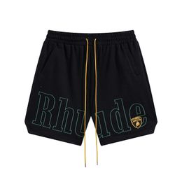 Rhude Shorts Mens Designer Men Haikyuu Clothes Woman Outdoor Jogging Casual Womens Fiess Mesh Breathable Beach Pant Sports Play Basketball BR1E