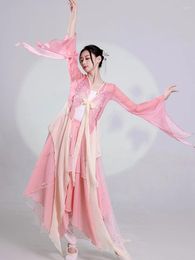 Stage Wear Classical Dance Dancing Dress Practise Female Elegant Fairy Gauze Clothes Top Long Chinese Classic Performance Suit