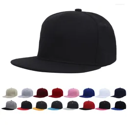 Ball Caps Hat Flat Brim Hip-hop Solid Colour Light Plate Baseball Cap Men And Women With The Same Models