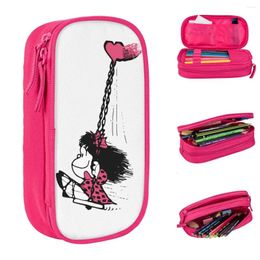 Mafalda Pencil Case Creative Love You Pen Bag For Student Big Capacity Students School Gifts Pouch