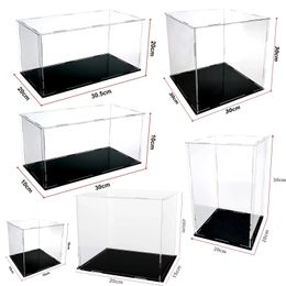 Clear Acrylic Display Case Countertop Box Organizer Stand Dustproof Protection Showcase for Action FiguresToysCollectibles 240131