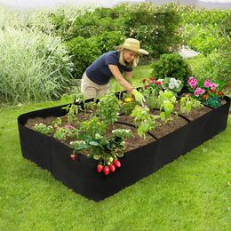 Garden Planting Bag Felt Multigrid Vegetable Pot Plant Flower Nutrition 240131