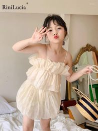 Clothing Sets Kids Girls Clothes Summer Set Baby Solid Ruffle Sleeveless Tops Shorts 2pcs Tulle Sweet Children Outfit