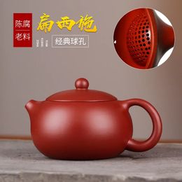 yixing aepot 티 포트 필터 Xishi Pot Beauties 수제 보라색 점토 티웨어 맞춤형 선물 음료 세트 음료 Puer 240130