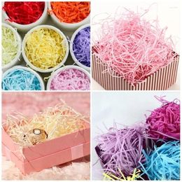Gift Wrap 10g Colorful Shredded Paper Box Filler Crinkle Cut Shred Packaging Bag Wedding Birthday Party Favors Decoration