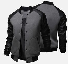 2024Mens Buttonup Crewneck Jacket Sweater Mens Casual Korean Style Midlength Men Clothing Leather Coats 240130