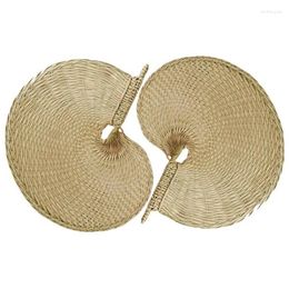 Chandelier Crystal SV-Natural Raffia Hand Fans Palm Leaf Weaving Fan For Summer Cooling Supplies Farmhouse Wall Decor Wedding Party 6 Pcs