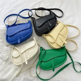 Evening Bags Leather High Quality Women Shoulder Bag Casual Saddle Luxury Female Messenger Brand Design Handbag Fashion Underarm