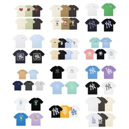 2023 sommer Neue Hohe Qualität Koreanische Flut MLB Gedruckt Reine Baumwolle kurzarm Lose Beiläufige Mode Marke T-shirt für männer und Frauen Paare
