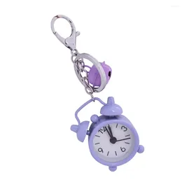 Keychains Alarm Clock Key Chain Pendant Keychain With Ring Creative Girls Birthday Presents