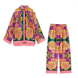 Women's Two Piece Pants 2 Set African Clothes For Women Shirt Tops And Pant Suits 2024 Spring Autumn Casual Clothing Outfits Sets