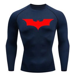 Men's TShirt Long Sleeve Compression MMA Shirt Sun Protection Second Layer Quick Dry Fitness Top Sport Rashgarda Bodybuilding 240129