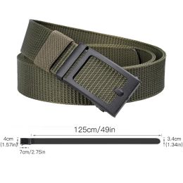 Ratchet Belt for Men Work Casual,1 3/8inch Wide Quick Release Automatic Slide Buckle Nylon Webbing Waist Belt,Gifts for Dad