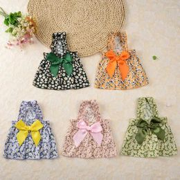 Dog Apparel Pet Spring And Summer Shoulder Strap Skirt Lady Princess Dress Cat Clothes