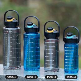 3 Liter Water Bottle with Straw 2L 1L Large Big Motivational BPA Free School gym Sports Drinking 240129