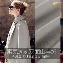 Clothing Fabric Light Gray Double-sided Thick Cashmere High-end Guest For Wool Autumn Winter Coat Cloth