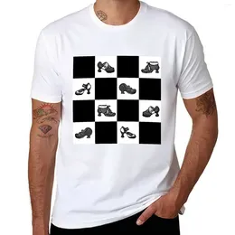Men's Tank Tops Fluevog BW Checker Pattern T-Shirt Cute Clothes Animal Prinfor Boys Aesthetic Mens Funny T Shirts