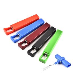 300pcs Red Wine Corkscrew Plastic Screwdriver Multi Function Beer Bottle Opener Home Creative Simple Practical New Arrival Portable Multi Colors